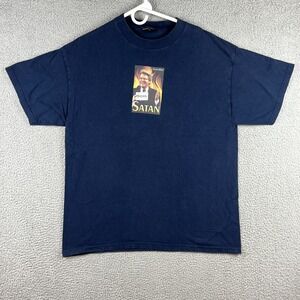 Vintage 90s Serial Killer Satan Jerry Springer Shirt Mens XL Skate Blue Rare Vg